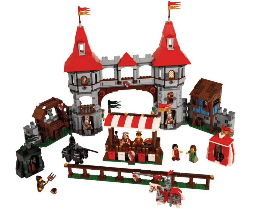 Lego kingdoms castle cavaliere del drago con elmo nuovo 